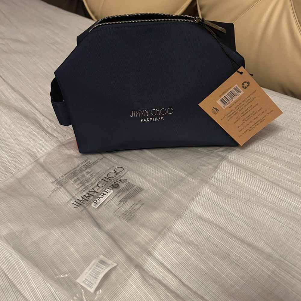 Jimmy Choo Blue Toiletry Bag Elegant Design
